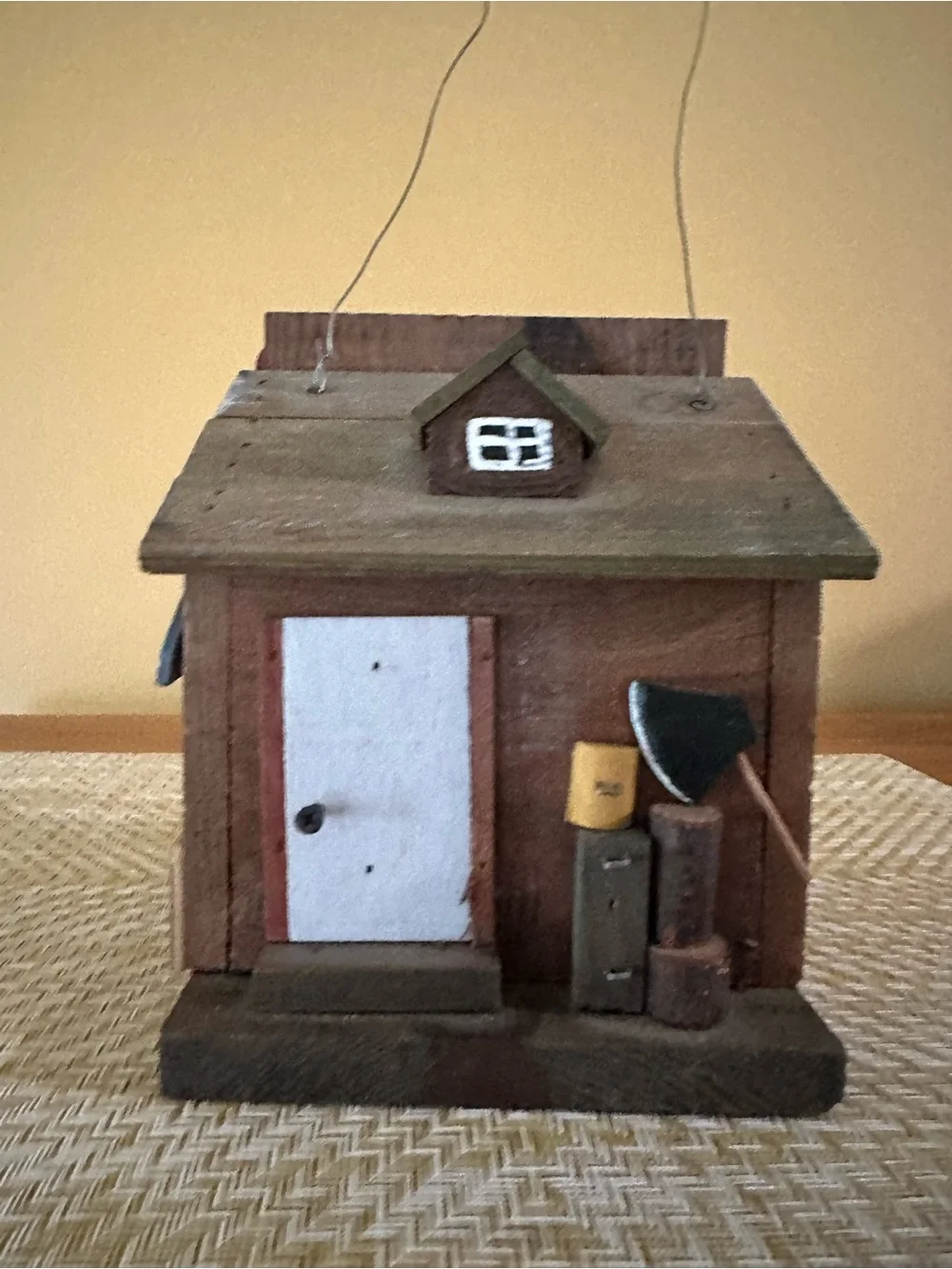 Coca Cola Rustic General Store Birdhouse in Brown and Cream